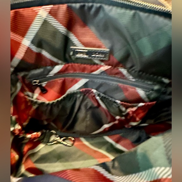 Lug Dory Matte Luxe VL Crossbody Bag in Indigo with Tartan Plaid lining - Picture 7 of 7